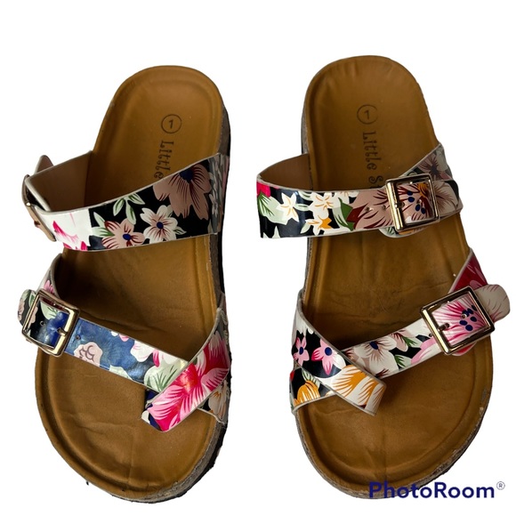 Little ones Floral Girls Sandals Size 1 - Picture 7 of 7